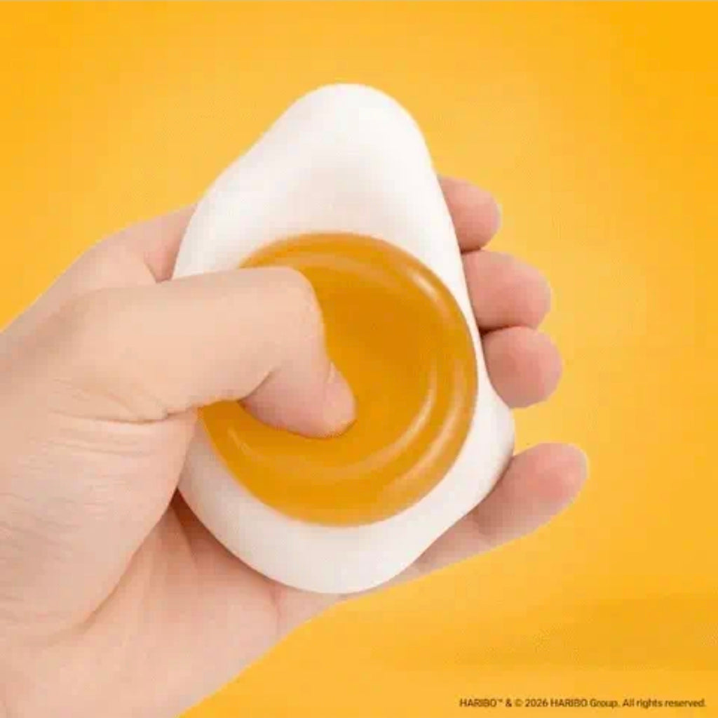 (PRE-ORDER NOW) 🍳 HARIBO Fried Egg Squishy Toy  🍬