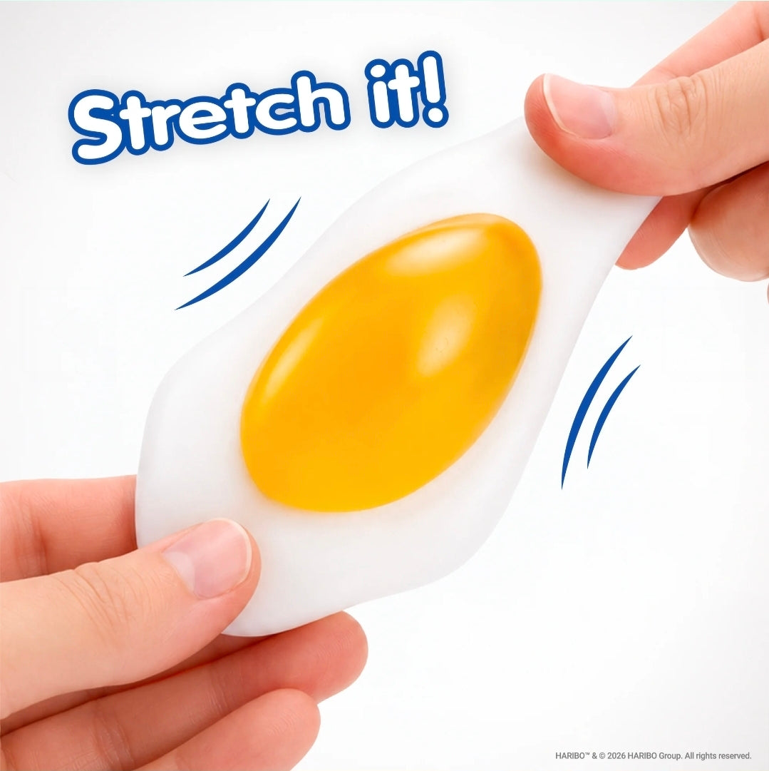 (PRE-ORDER NOW) 🍳 HARIBO Fried Egg Squishy Toy  🍬