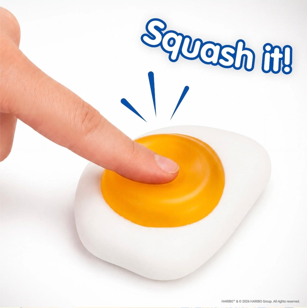 (PRE-ORDER NOW) 🍳 HARIBO Fried Egg Squishy Toy  🍬