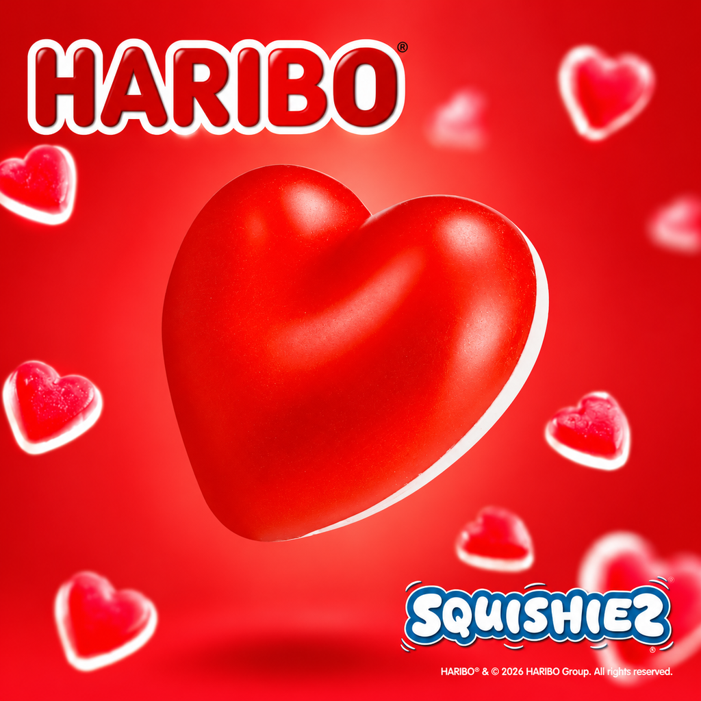❤️ PRE-ORDER NOW – HARIBO Love Heart Squishy Toy 🍬