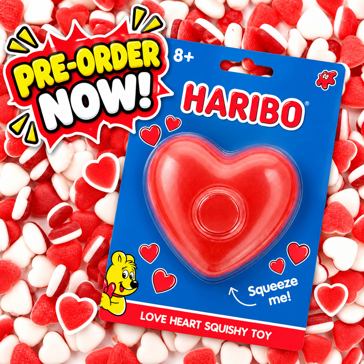 ❤️ PRE-ORDER NOW – HARIBO Love Heart Squishy Toy 🍬