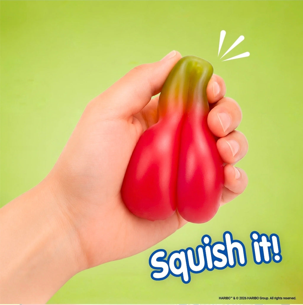 🍒 PRE-ORDER NOW – HARIBO Happy Cherry Squishy Toy!