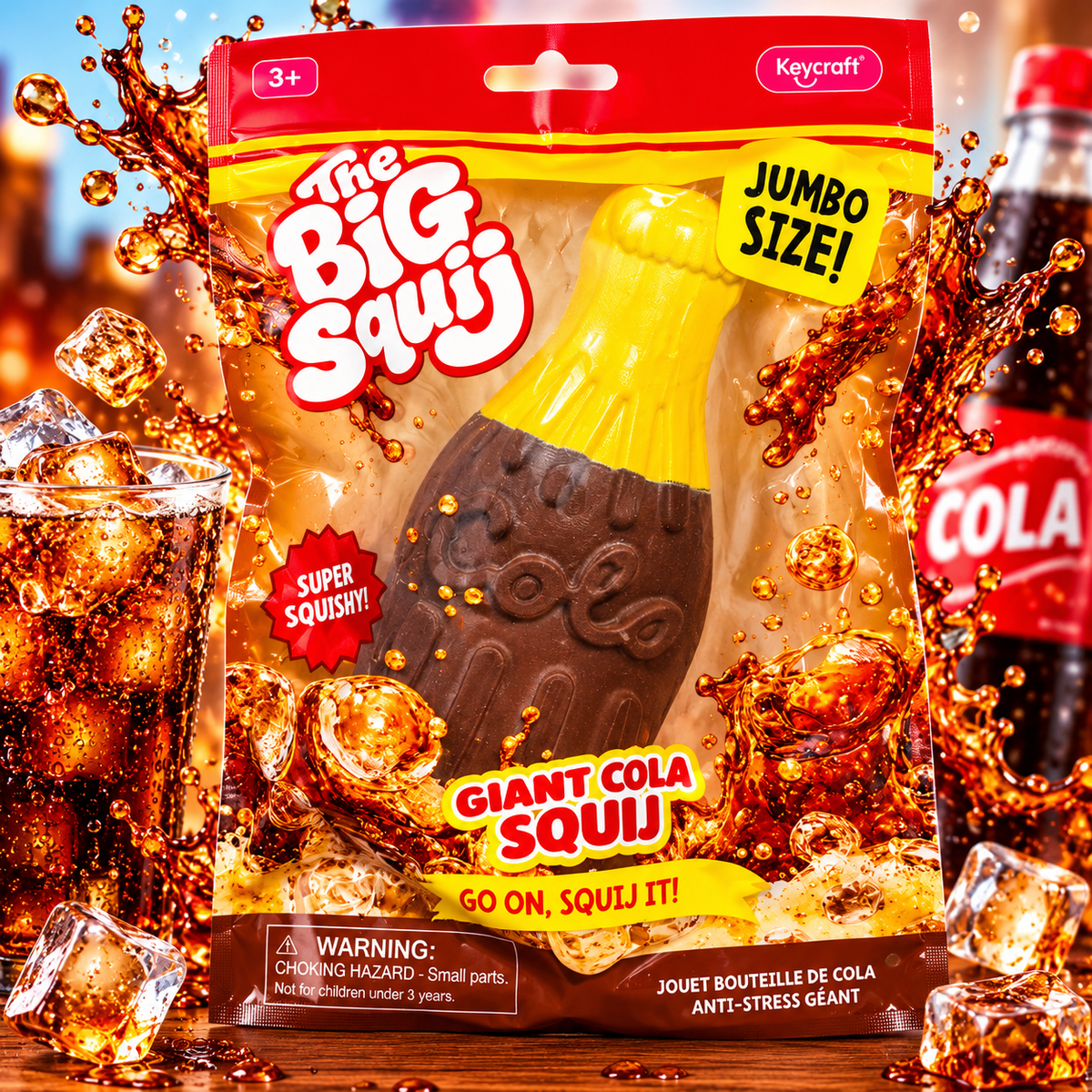 Keycraft The Big Squij – Giant Cola Bottle Squishy Toy 🥤