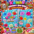 Kawaii Squishy Bao Bun Advent Calendar – 24 Days of Squishy Surprises! 🎁🌈