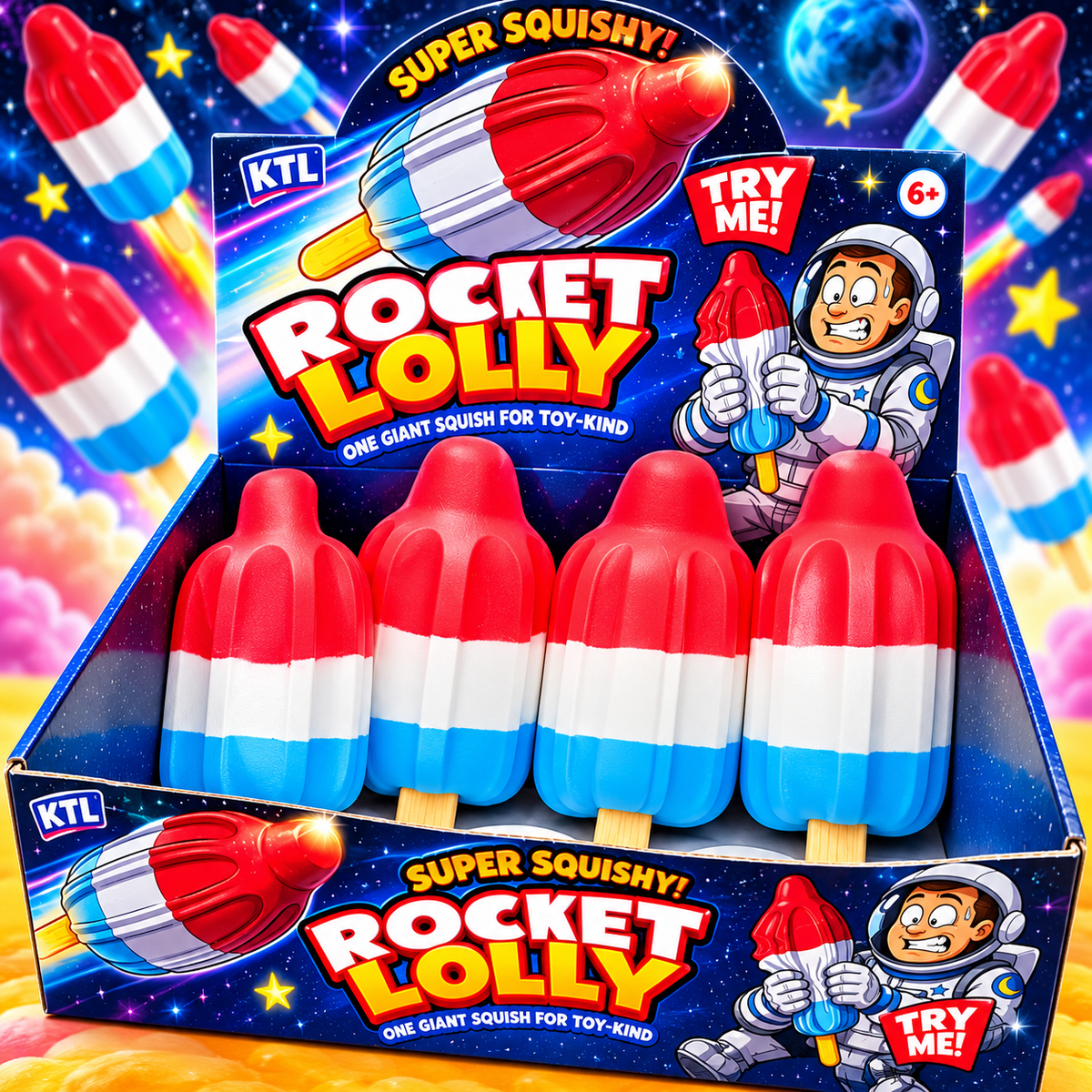 KTL Rocket Lolly – Super Squishy Sensory Toy 🚀🍭