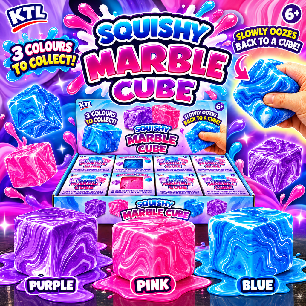 KTL Squishy Marble Cube – 3 Colours to Collect! 🌈✨