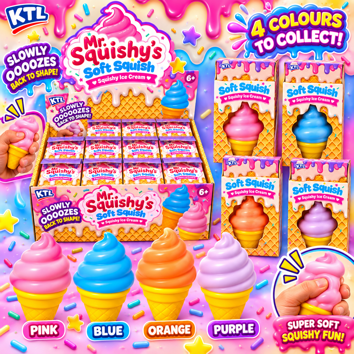 KTL Mr Squishy's Soft Squish – Squishy Ice Cream 🍦