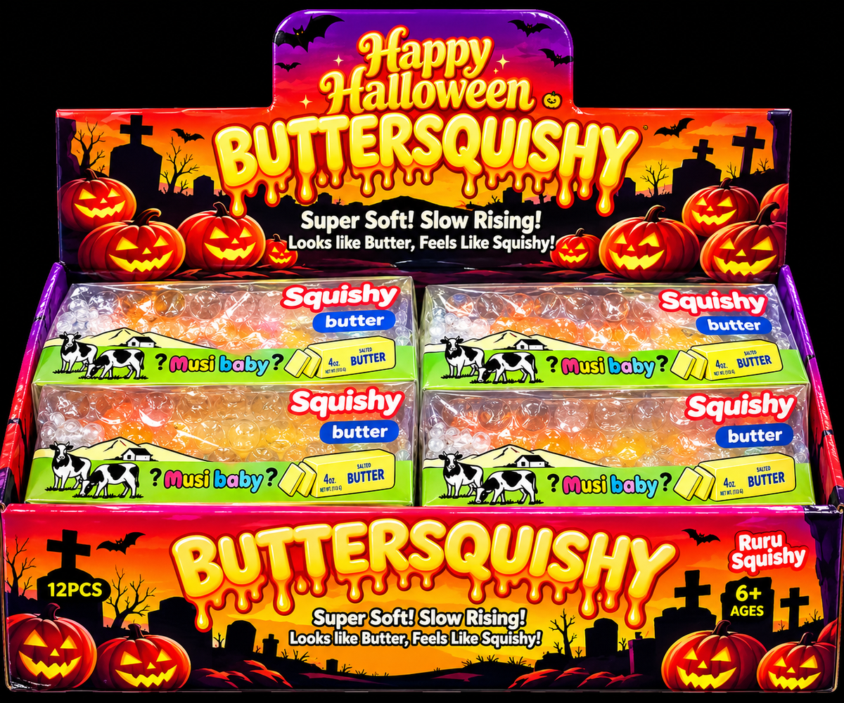 🎃 Halloween Crack Wax Butter Squishy – Super Soft & Slow Rising