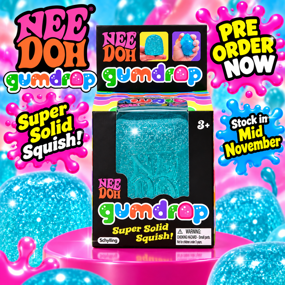 💙 PRE-ORDER NOW – NeeDoh Gumdrop Blue 💙