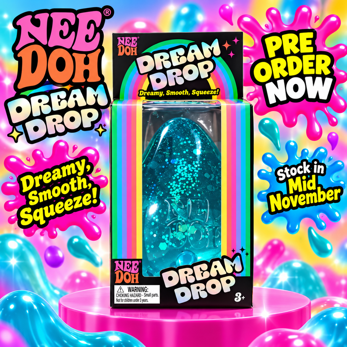 💙 PRE-ORDER NOW – NeeDoh Dream Drop Blue 💙