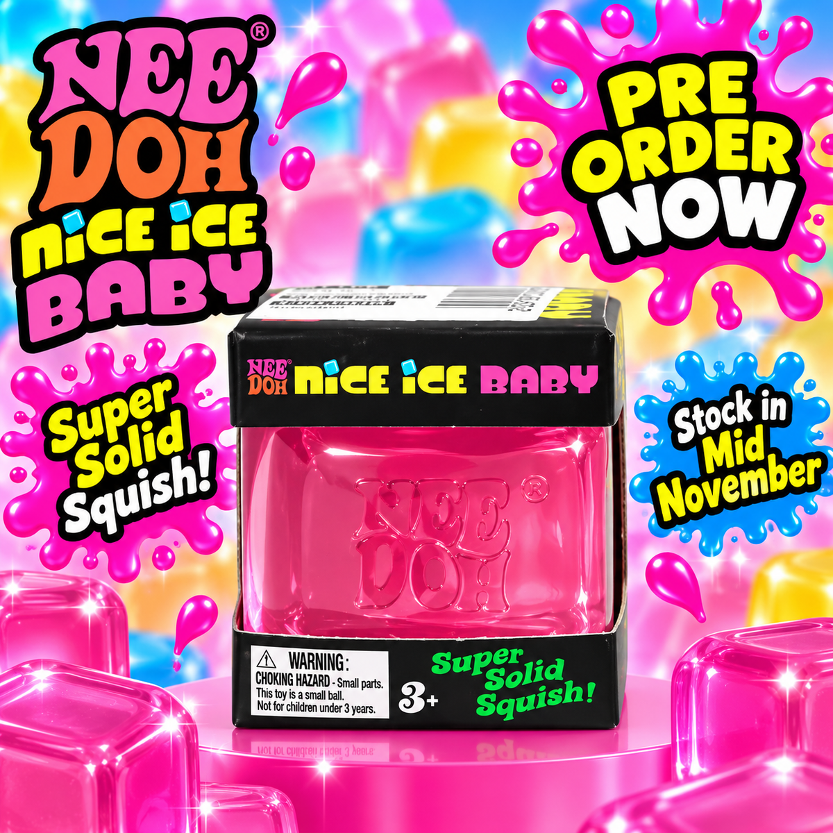 💗 PRE-ORDER NOW – NeeDoh Nice Ice Baby Pink