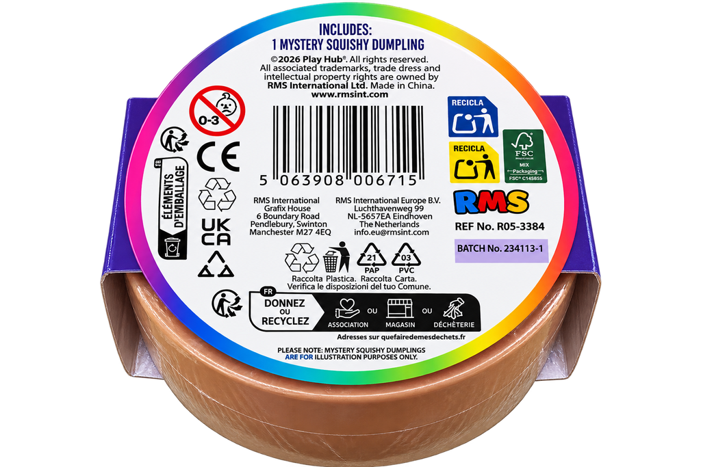 Mystery Squishy Dumpling Gold Glitter Edition (Play Hub By RMS) 8.5cm