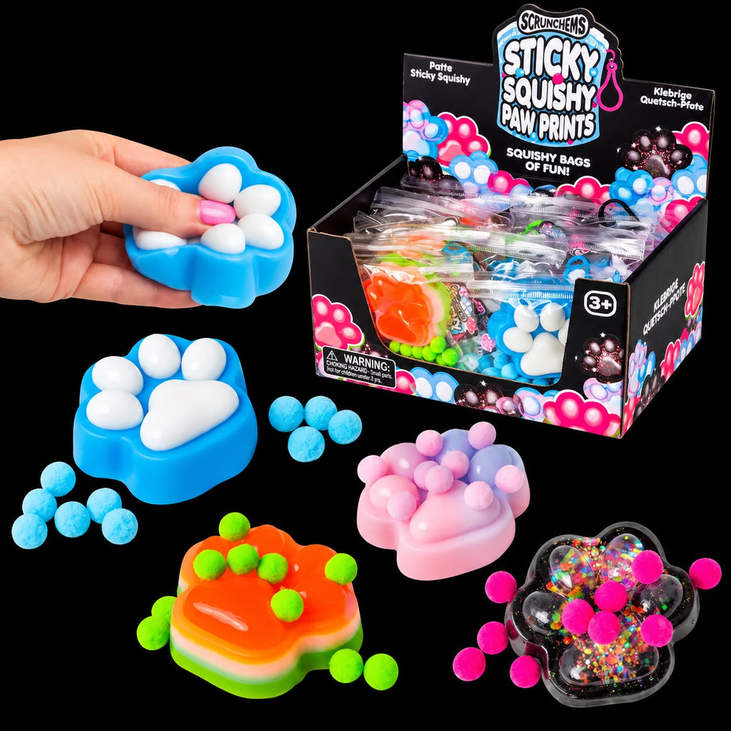 Scrunchems Sticky Squishy Paw Prints