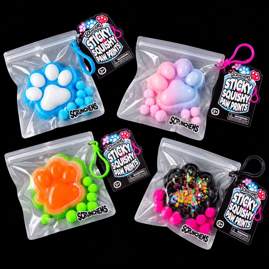 Scrunchems Sticky Squishy Paw Prints