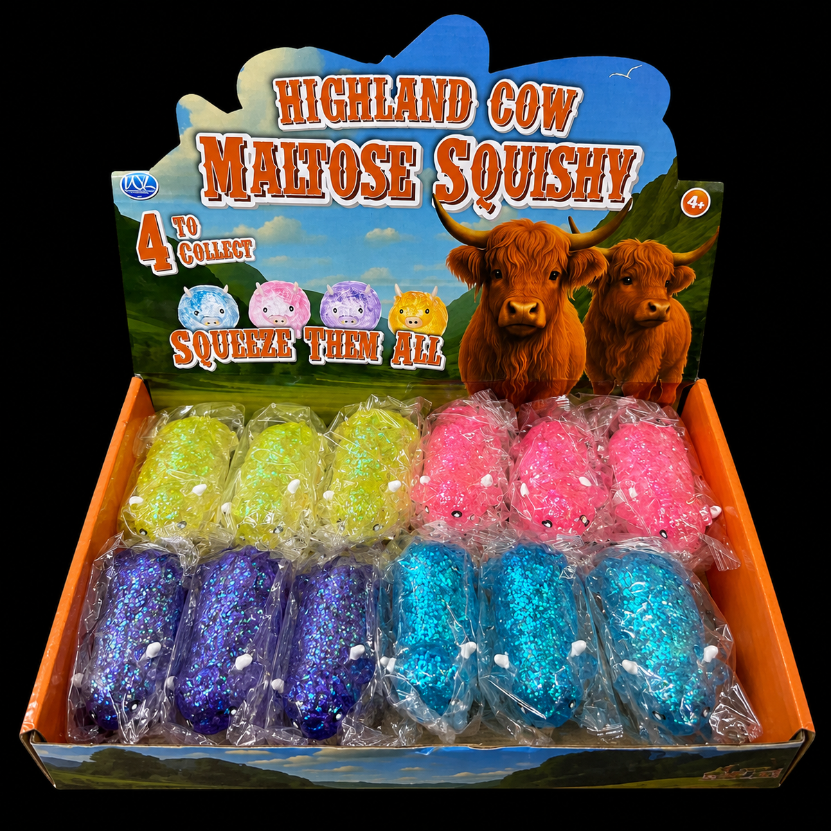 Highland Cow Maltose Squishy 9.5cm