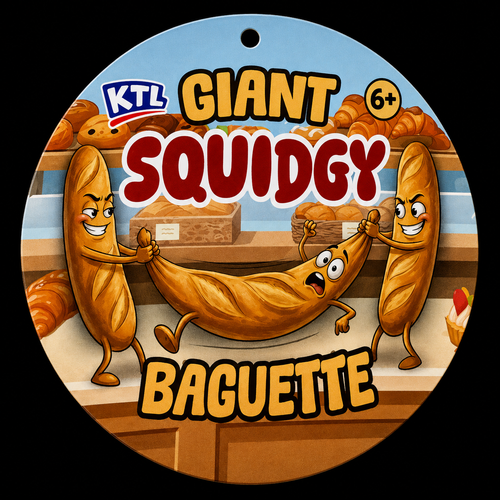 Giant Squidgy Baguette - Super Squishy & Stretchy Fun Food Toy for Kids - Perfect for Playtime and Parties