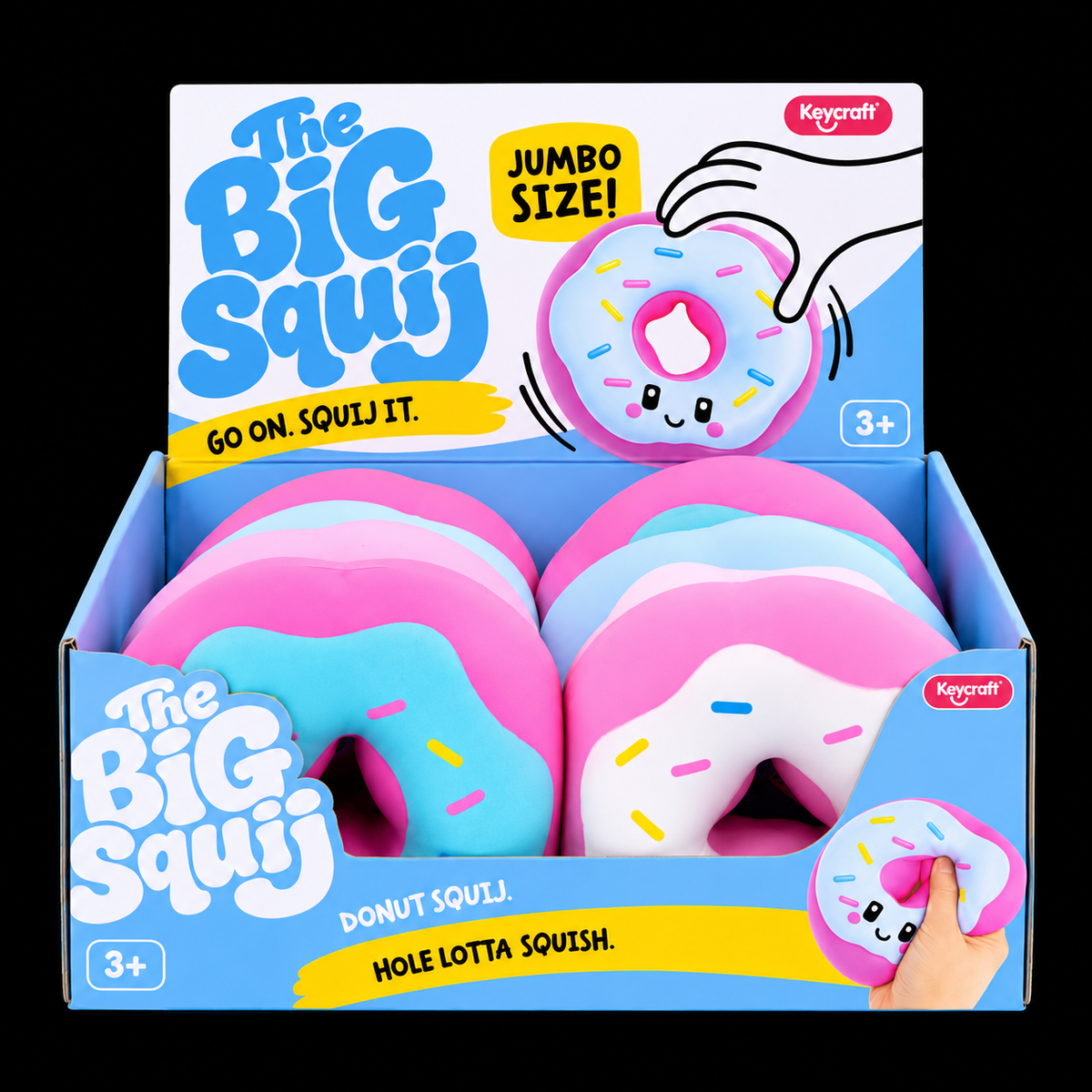 Keycraft The Big Squij Jumbo Donut Squishy – Sensory Fidget Toy