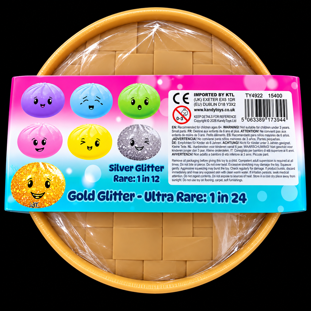 KTL BaoBuds Viral Mystery Bao Bun - 7 Colours to Collect Ultra Rare Glitter Baos Fun Collectible Toy for Kids 6+