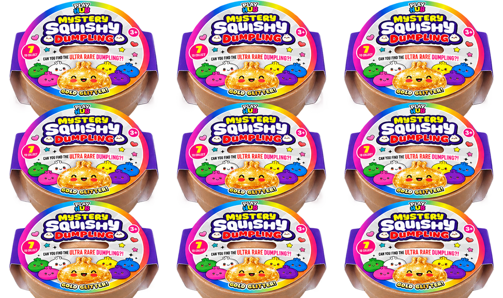 Mystery Squishy Dumpling Gold Glitter Edition (Play Hub By RMS) 8.5cm