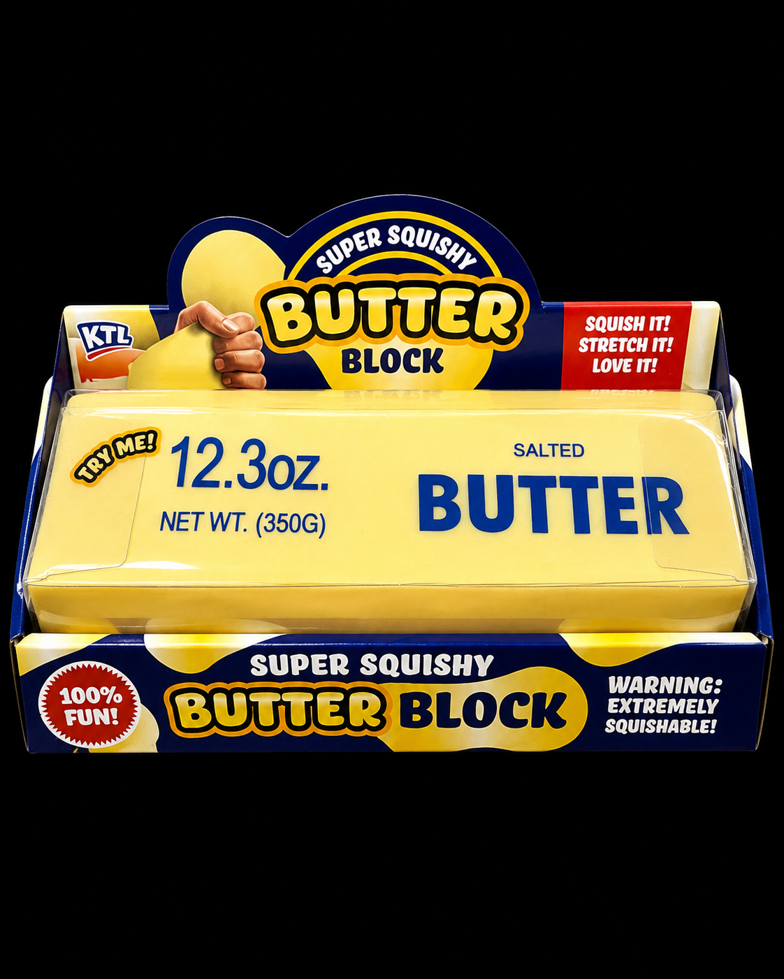 KTL Super Squishy Butter Block 21cm - 12.3oz Salted Butter Block for Fun and Play