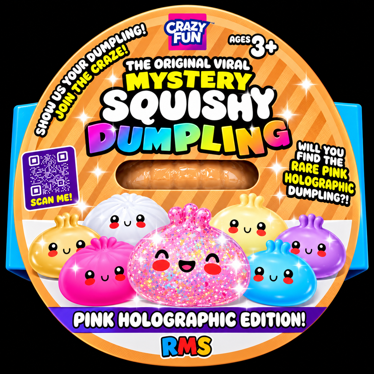 RMS Mystery Squishy Dumpling – Pink Holographic Edition 🥟💖✨
