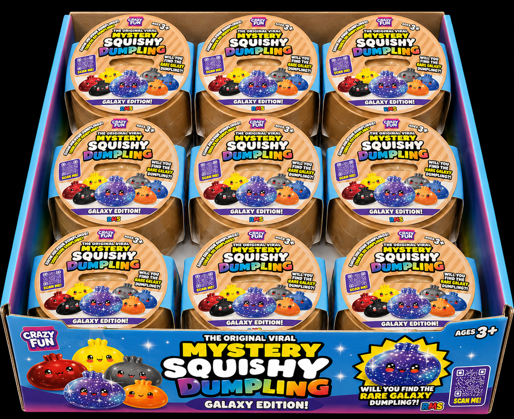 RMS Mystery Squishy Dumpling Galaxy Edition for Ages 3+ Original Viral Collectible Toys 8.5cm