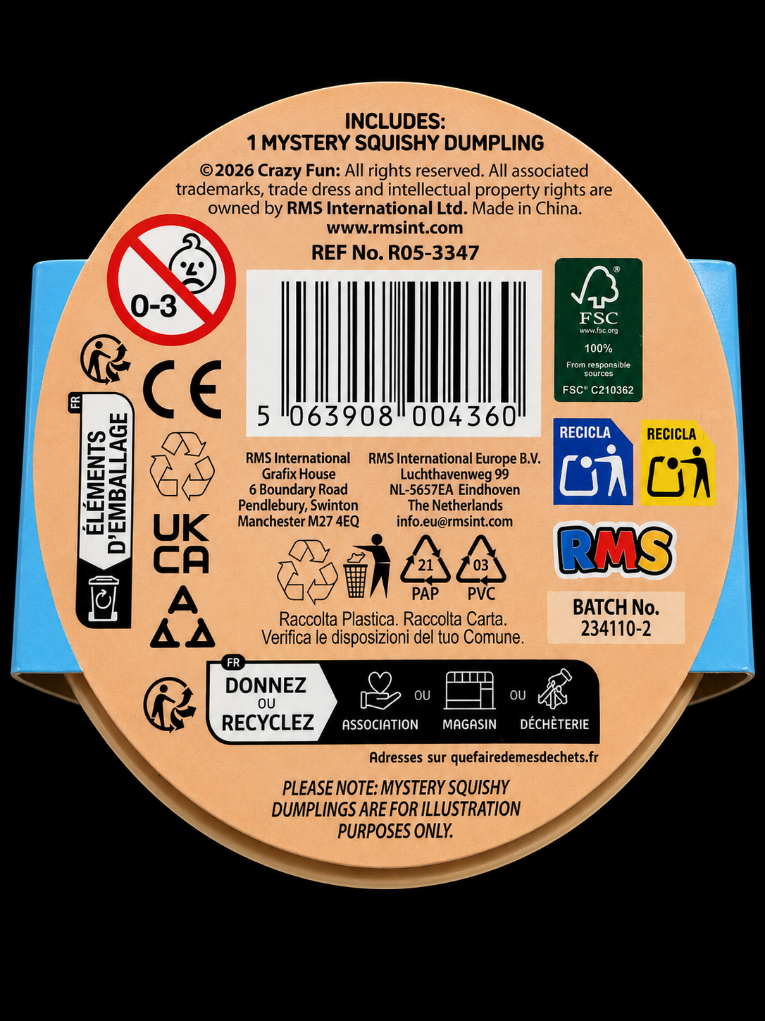 RMS Mystery Squishy Dumpling Mini Edition - Find the Rare Gold Dumpling - Ages 3+ - Fun Pet - Join the Craze!