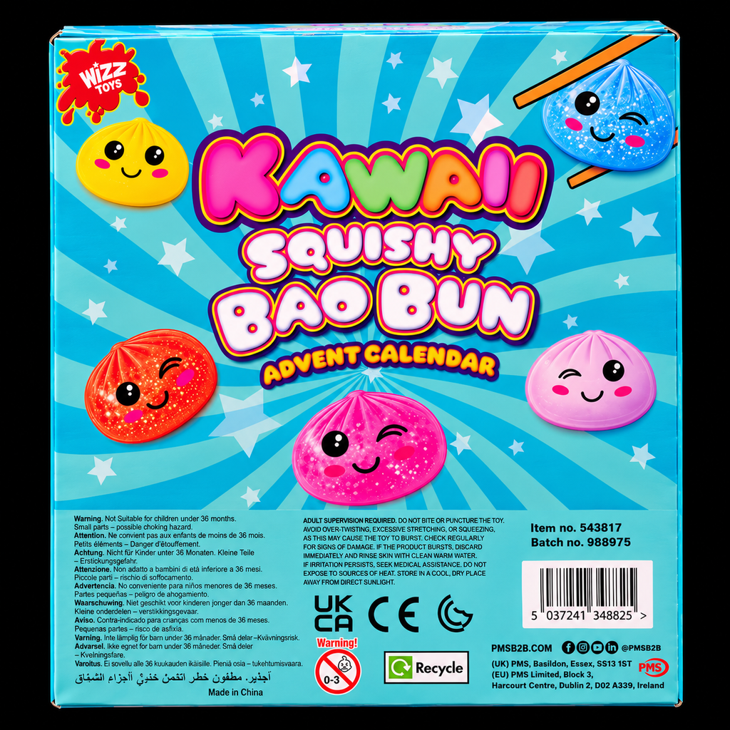 Kawaii Squishy Bao Bun Advent Calendar – 24 Days of Squishy Surprises! 🎁🌈