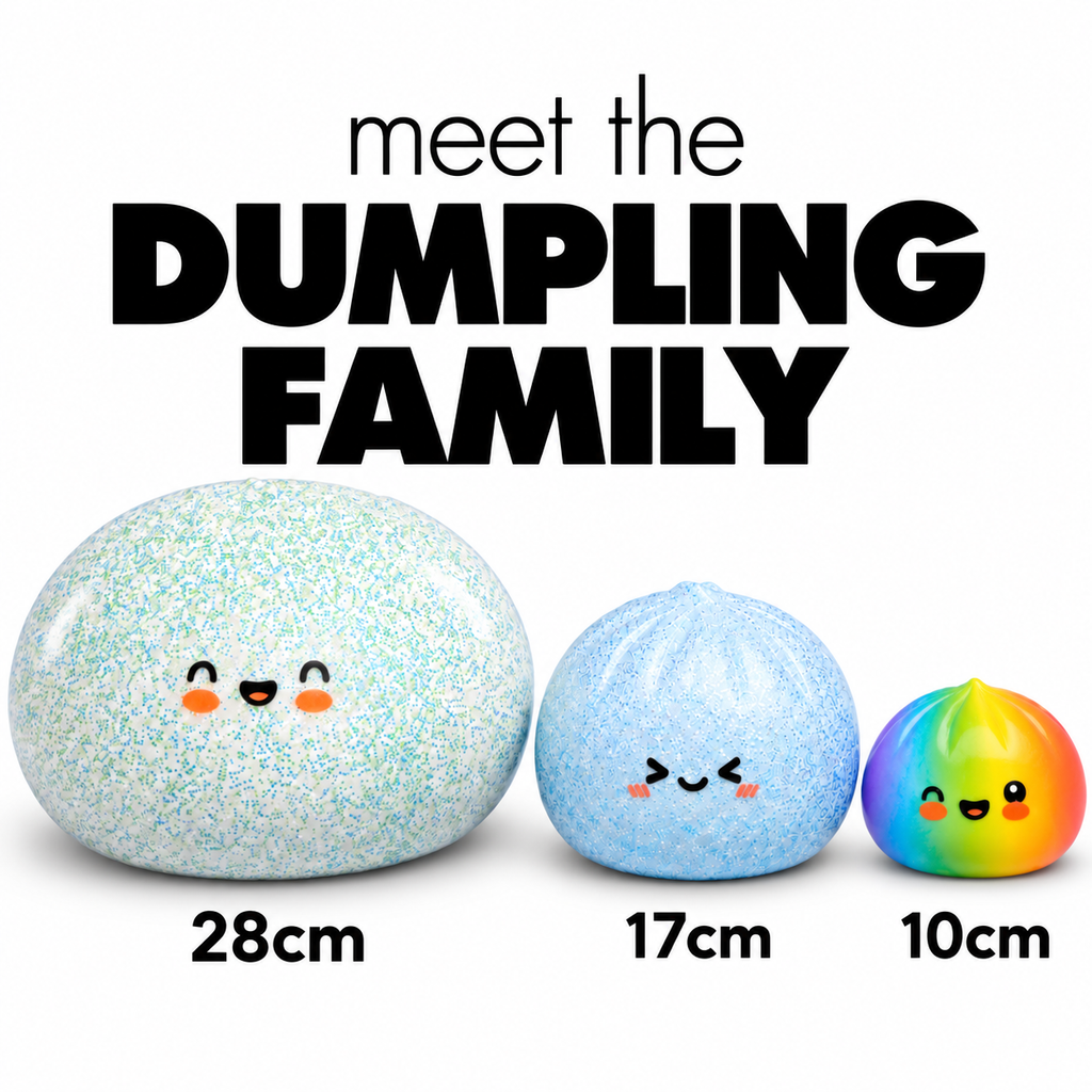 PRE ORDER - RMS EXTRA GIANT Crazy Fun 28cm Mystery Squishy Dumpling - Rainbow Glitter Edition