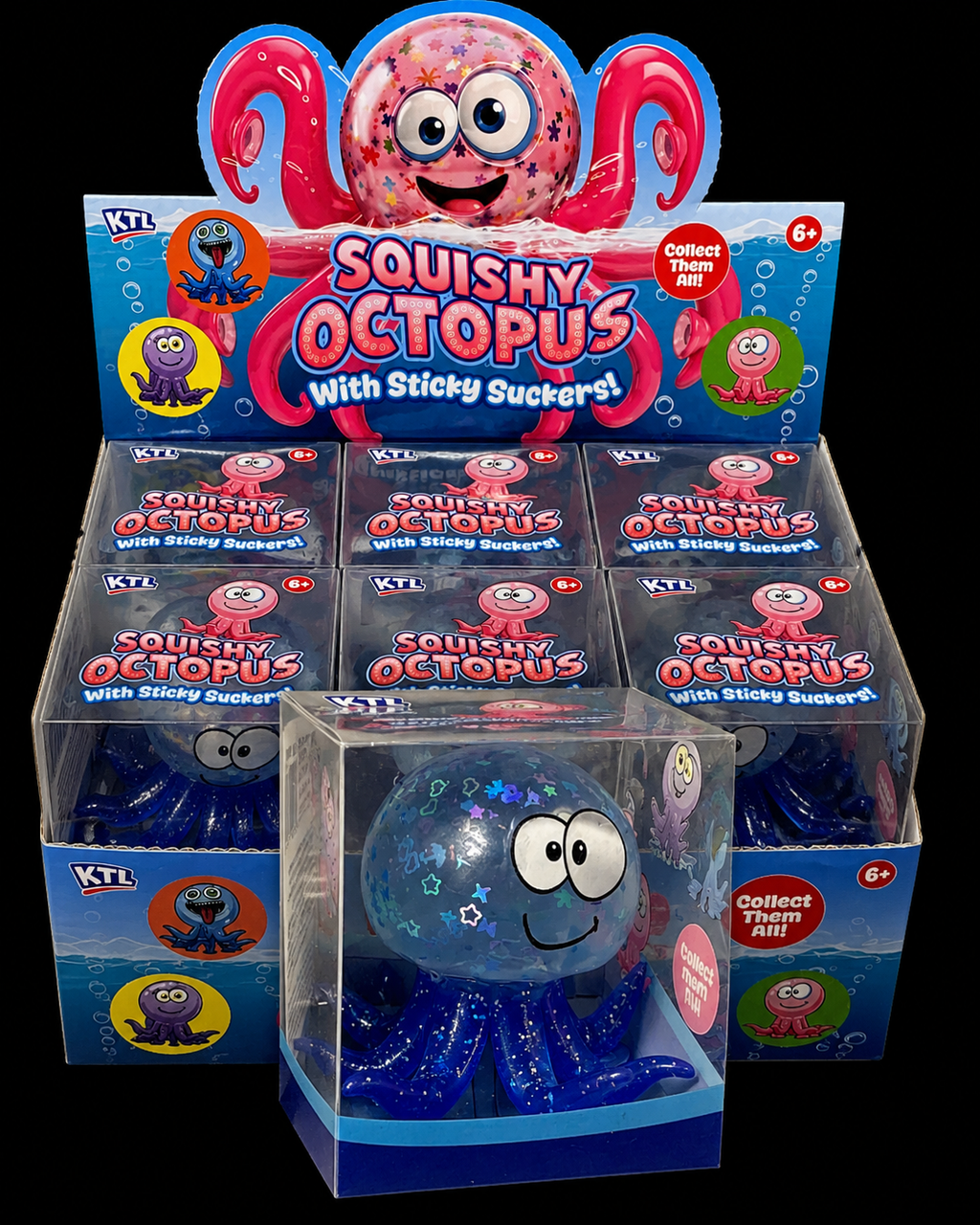KTL Squishy Octopus with Sticky Suckers Fun Interactive Toy for Kids Ages 6+ Perfect for Playtime and Collecting