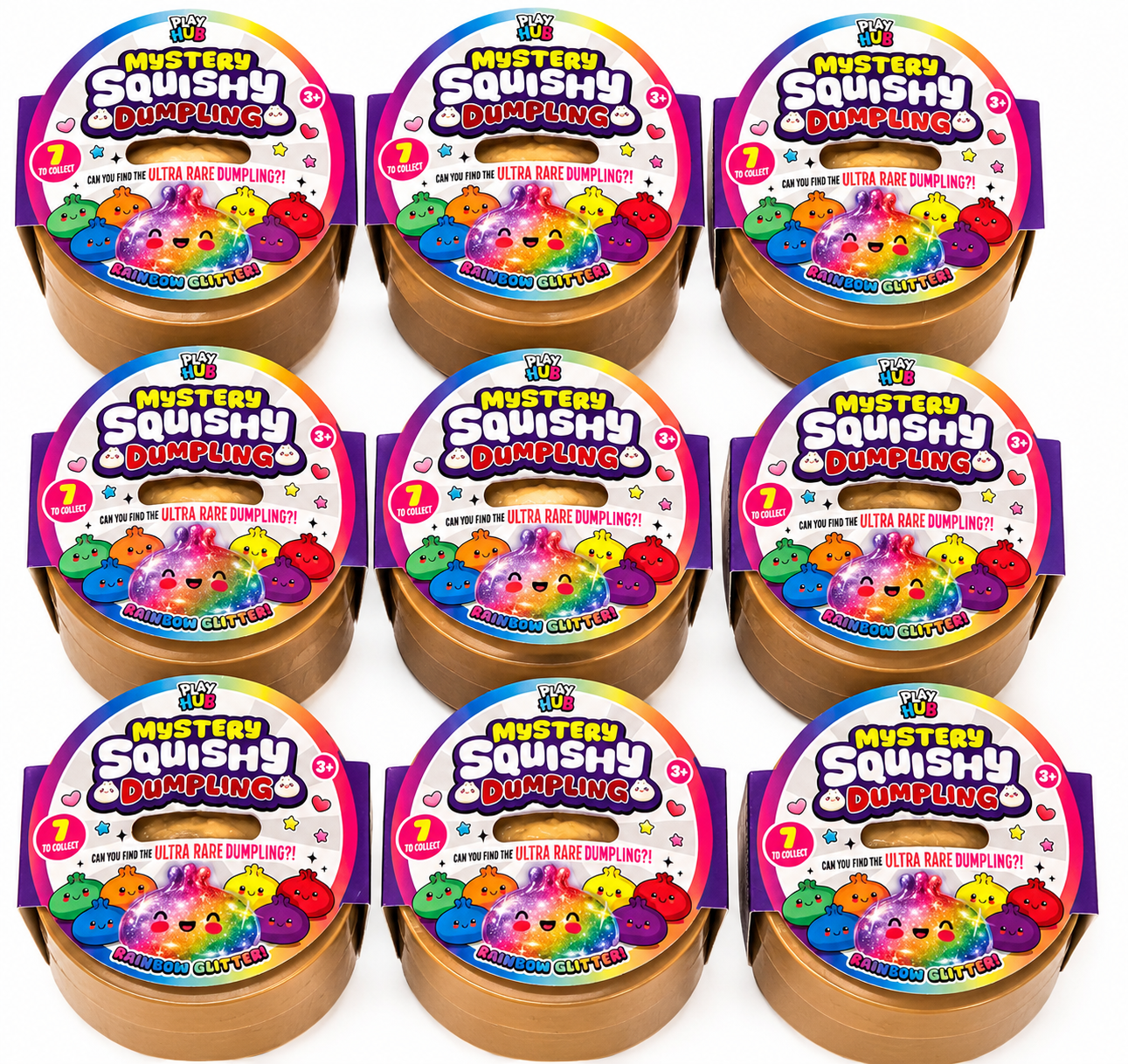 Mystery Squishy Dumpling Rainbow Edition (Play Hub By RMS) 8.5cm