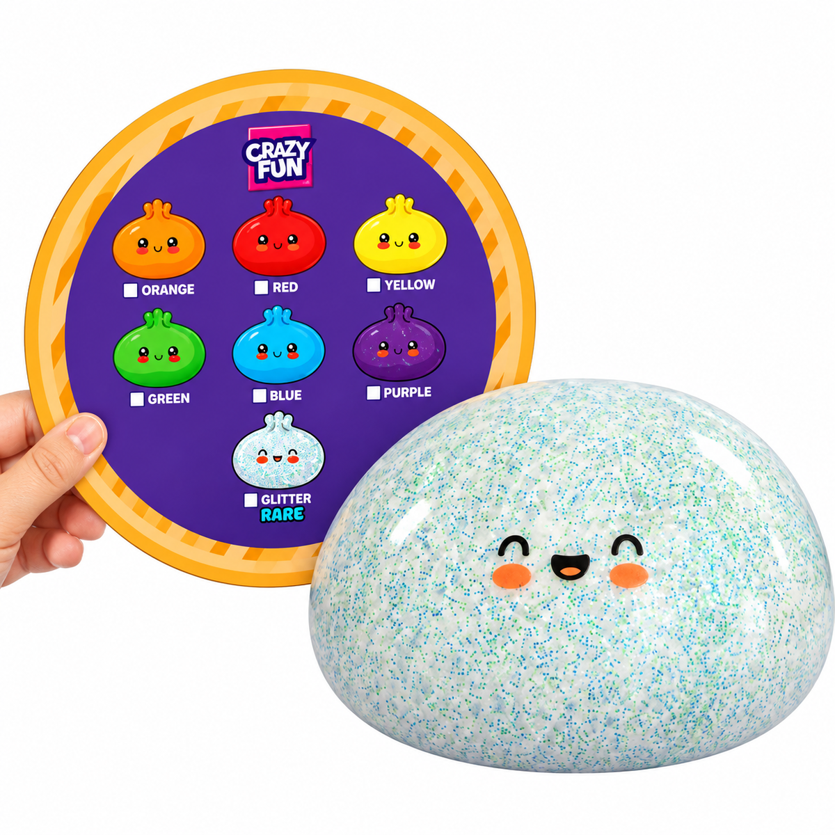 PRE ORDER - RMS EXTRA GIANT Crazy Fun 28cm Mystery Squishy Dumpling - Rainbow Glitter Edition