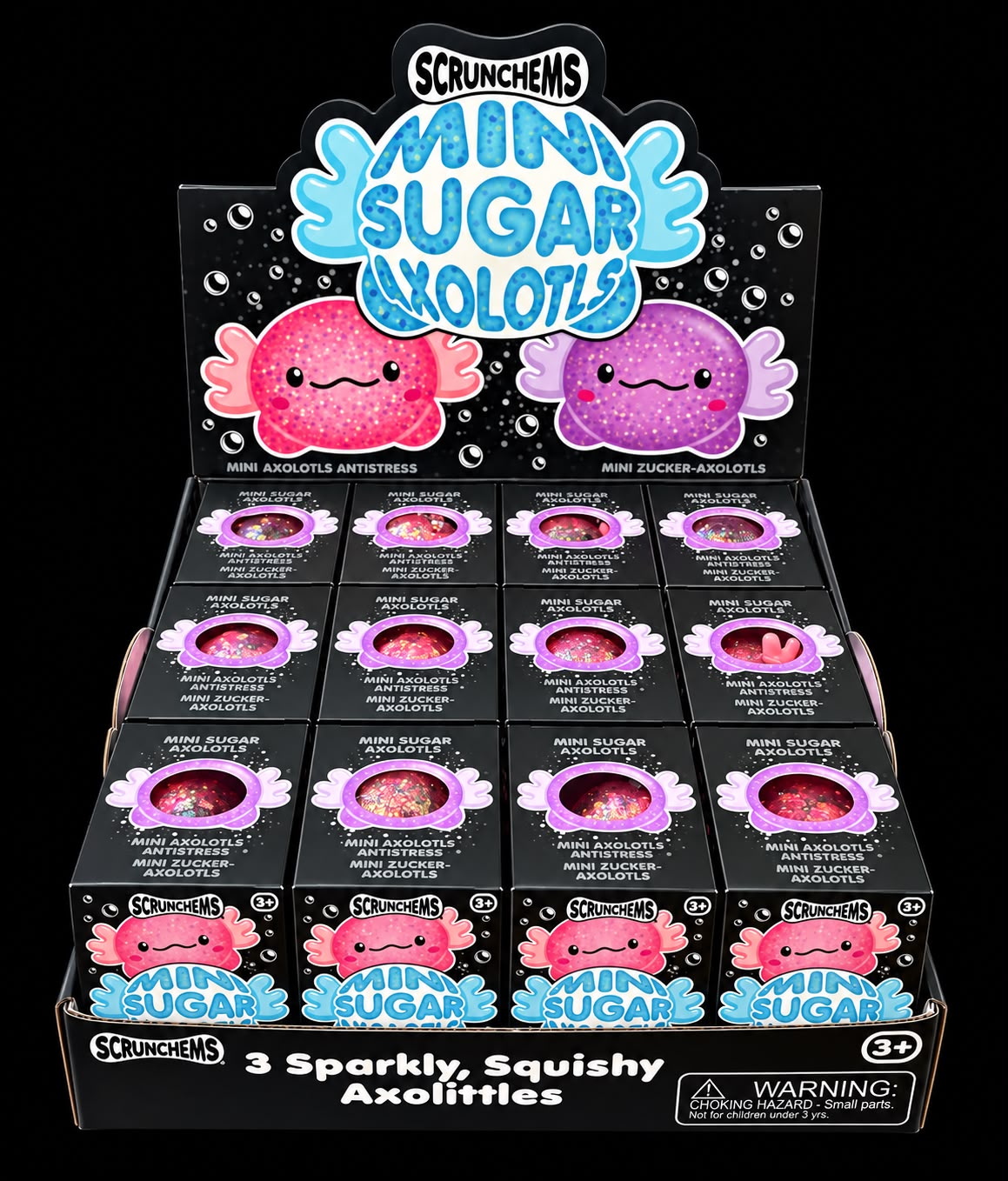 Scrunchems Mini Sugar Axolotls 3-Pack