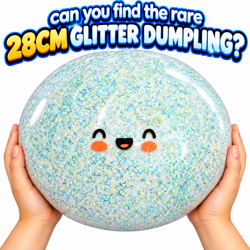 PRE ORDER - RMS EXTRA GIANT Crazy Fun 28cm Mystery Squishy Dumpling - Rainbow Glitter Edition