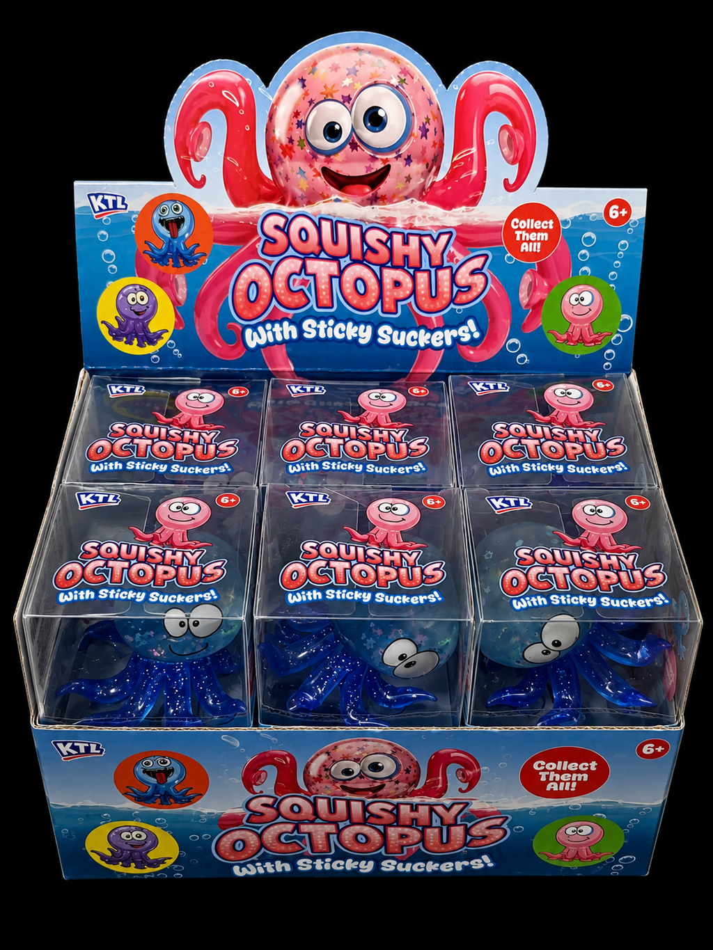 KTL Squishy Octopus with Sticky Suckers Fun Interactive Toy for Kids Ages 6+ Perfect for Playtime and Collecting