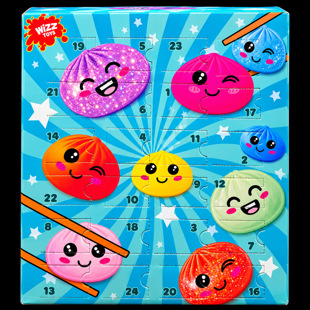 Kawaii Squishy Bao Bun Advent Calendar – 24 Days of Squishy Surprises! 🎁🌈