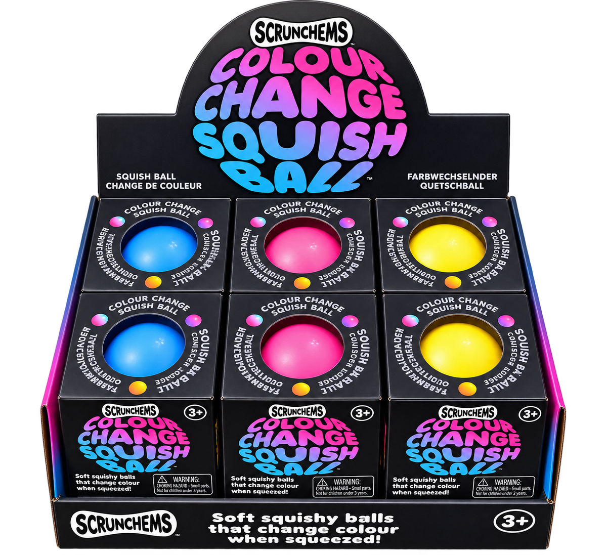 Squishems Colour Change Squish Ball - Interactive Toy for Kids, Available in Multiple Vibrant Colors, Perfect for Playtime Fun
