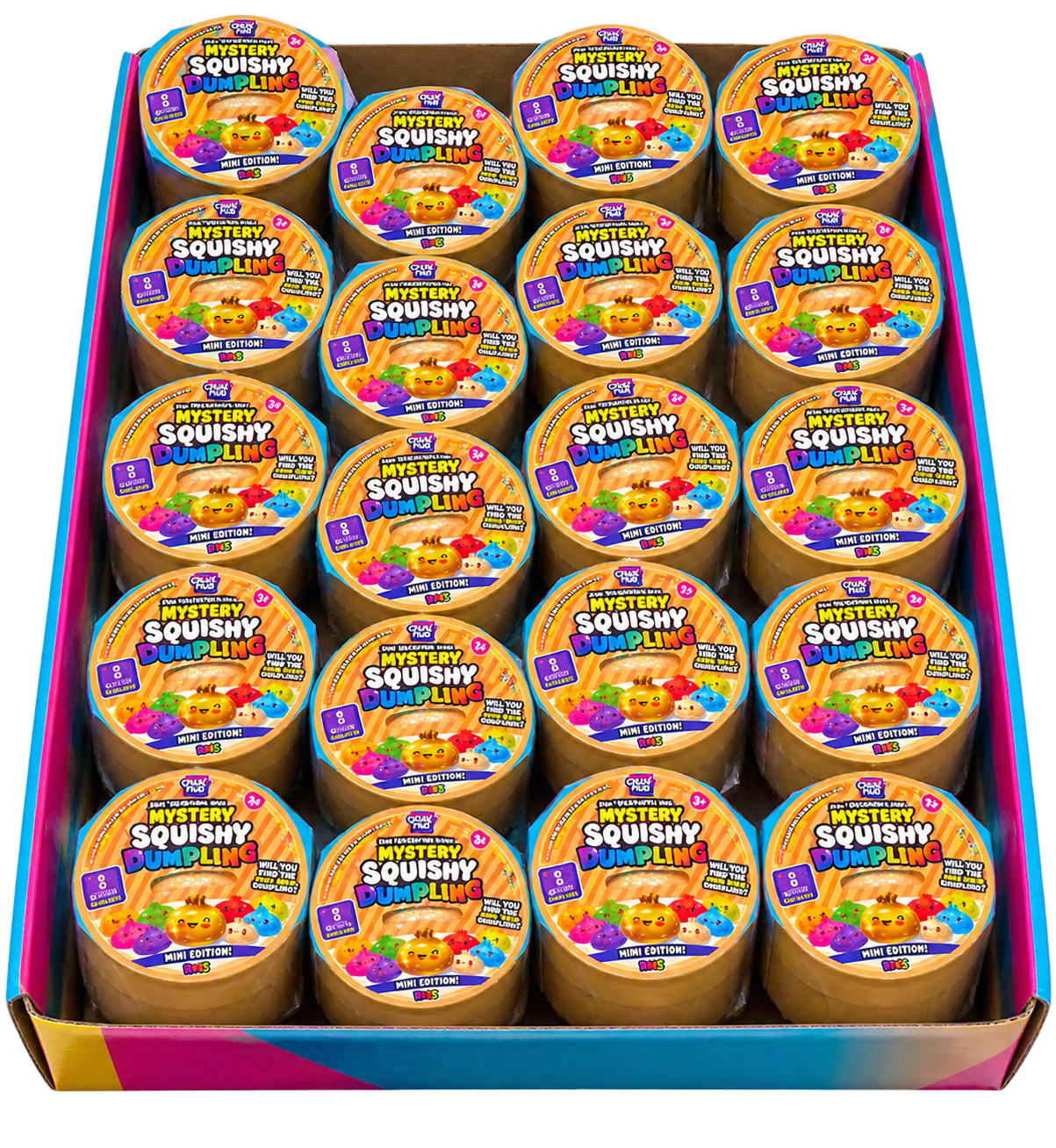 RMS Mystery Squishy Dumpling Mini Edition - Find the Rare Gold Dumpling - Ages 3+ - Fun Pet - Join the Craze!