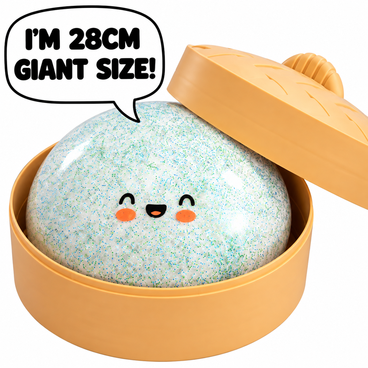 PRE ORDER - RMS EXTRA GIANT Crazy Fun 28cm Mystery Squishy Dumpling - Rainbow Glitter Edition